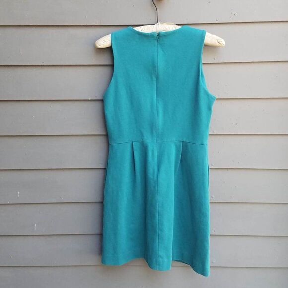 Madewell Green Knit Dress w/front Pockets size Medium - Picture 4 of 12
